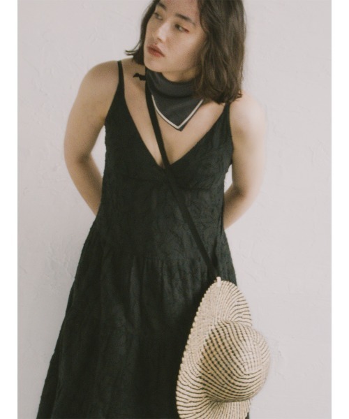 FIKA.（フィーカ）の「Jacquard tiered onepiece（ワンピース・レディース・アイボリー/ブラック・MEDIUM）」の13枚目の写真