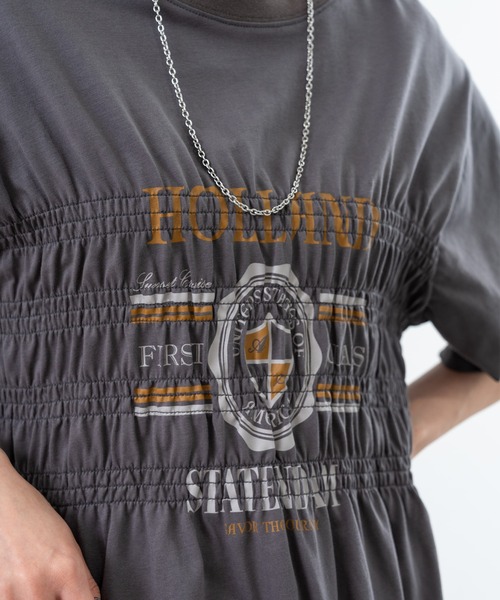 SABUROKU(サブロク)の「【SABUROKU】 今季の マストアイテム フロント シャーリング Tシャツ が登場!(Tシャツ/カットソー・レディース・ホワイト/チャコールグレー・M)」の22枚目の写真