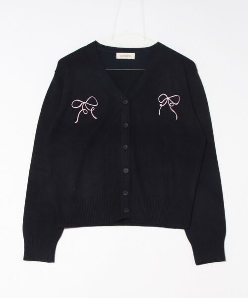 aimoha(アイモハ)の「【aimoha】リボン刺繍Vネックニットカーディガン(カーディガン/ボレロ・レディース・ライトベージュ/チョコ/ネイビー/ライトグレー/ブルー/グレー・FREE)」の13枚目の写真