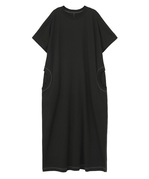 新品タグ付 ZUCCa シャツドレープジャージィー ワンピース