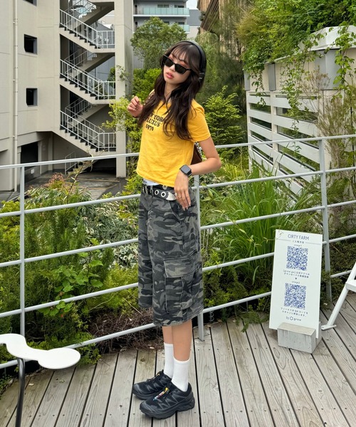 INTER FACTORY(インターファクトリー)の「SARA - カーゴハーフパンツ made in INTER FACTORY(その他パンツ・レディース・インディゴブルー/カモフラージュ・MEDIUM/LARGE)」の10枚目の写真