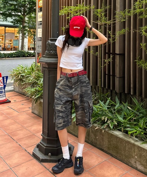 INTER FACTORY(インターファクトリー)の「SARA - カーゴハーフパンツ made in INTER FACTORY(その他パンツ・レディース・インディゴブルー/カモフラージュ・MEDIUM/LARGE)」の12枚目の写真