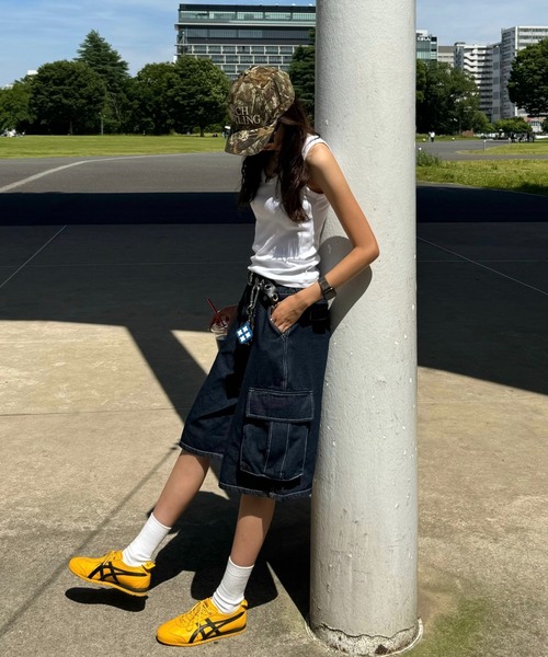 INTER FACTORY(インターファクトリー)の「SARA - カーゴハーフパンツ made in INTER FACTORY(その他パンツ・レディース・インディゴブルー/カモフラージュ・MEDIUM/LARGE)」の13枚目の写真