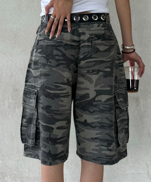 INTER FACTORY(インターファクトリー)の「SARA - カーゴハーフパンツ made in INTER FACTORY(その他パンツ・レディース・インディゴブルー/カモフラージュ・MEDIUM/LARGE)」の19枚目の写真