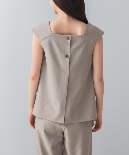 F by ROSSO（エフバイロッソ）の「『UR TECH DRYLUXE』F by ROSSO　フレンチブラウス+ワイドパンツ（セットアップ・レディース・ブラック/モカ/ベージュ・36/38）」の18枚目の写真