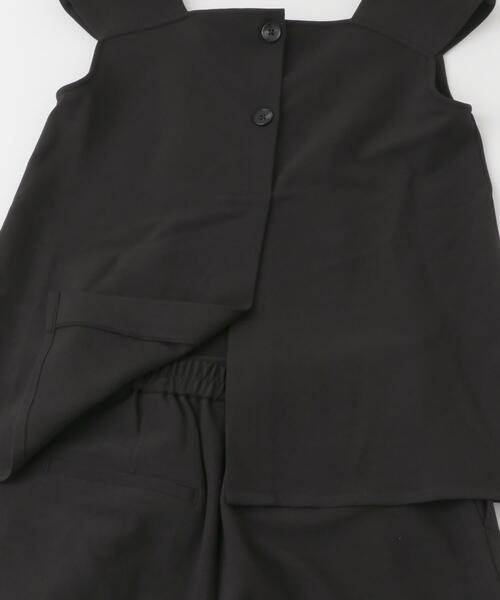 F by ROSSO（エフバイロッソ）の「『UR TECH DRYLUXE』F by ROSSO　フレンチブラウス+ワイドパンツ（セットアップ・レディース・ブラック/モカ/ベージュ・36/38）」の9枚目の写真