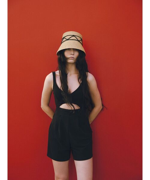 UN3D.（アンスリード）の「WAVE CODE HAT / ウェーブコードハット（ハット・レディース・ブラック/ベージュ・FREE）」の4枚目の写真