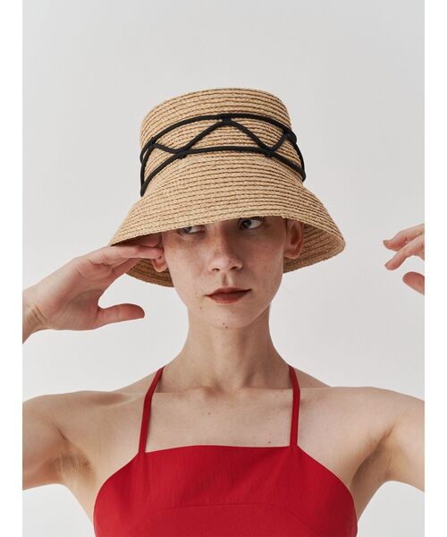 UN3D.（アンスリード）の「WAVE CODE HAT / ウェーブコードハット（ハット・レディース・ブラック/ベージュ・FREE）」の5枚目の写真