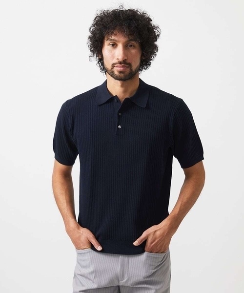 ミッシェルクランオム（MICHEL  HOMME）/ニットポロシャツ ニットポロシャツ（ポロシャツ）｜MICHEL KLEIN HOMME （ミッシェル