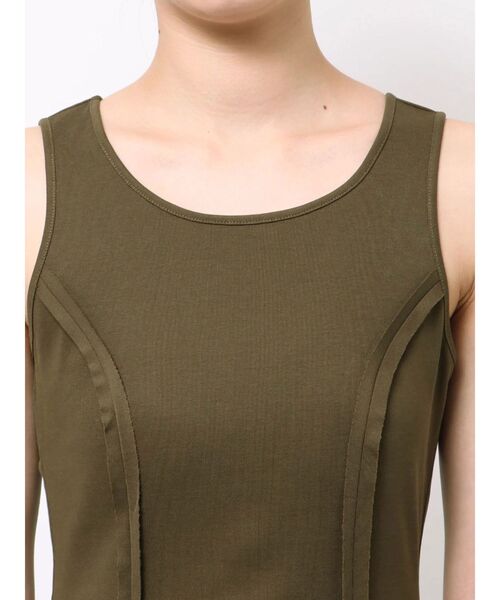 EVRIS（エヴリス）の「アシンメトリージップタンクワンピース（ワンピース・レディース・ホワイト/カーキ/ブラック・FREE）」の7枚目の写真