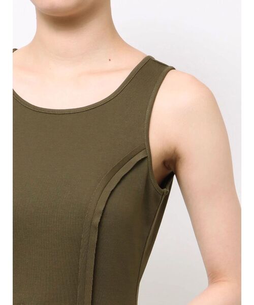 EVRIS（エヴリス）の「アシンメトリージップタンクワンピース（ワンピース・レディース・ホワイト/カーキ/ブラック・FREE）」の8枚目の写真