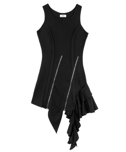 EVRIS（エヴリス）の「アシンメトリージップタンクワンピース（ワンピース・レディース・ホワイト/カーキ/ブラック・FREE）」の17枚目の写真