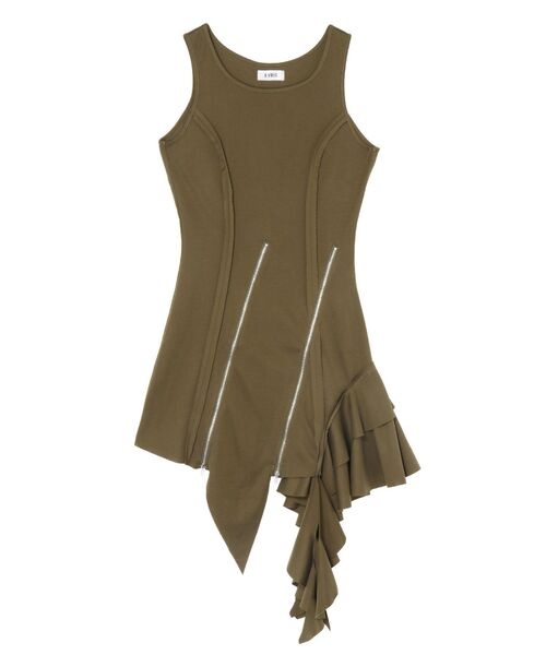 EVRIS（エヴリス）の「アシンメトリージップタンクワンピース（ワンピース・レディース・ホワイト/カーキ/ブラック・FREE）」の18枚目の写真