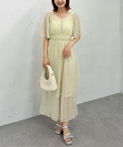 archives(アルシーヴ)の「小花柄フレアスリーブワンピース(ワンピース・レディース・イエロー/アイボリー/ブラック・MEDIUM)」の14枚目の写真
