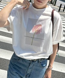 VENCEEXCHANGE | 綿天竺フラワープリントTシャツ(Tシャツ/カットソー)
