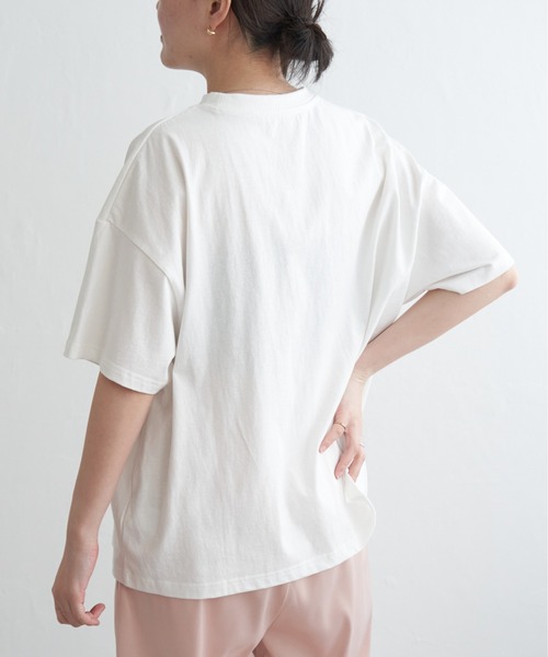VENCEEXCHANGE(ヴァンスエクスチェンジ)の「綿天竺フラワープリントTシャツ(Tシャツ/カットソー・レディース・その他1/ブラック/オフホワイト・FREE)」の9枚目の写真