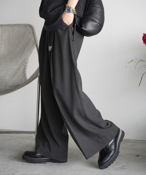 パンツ WYM LIDNM TWEED DEEP TUCK BAGGY SLACKS BREEZE TWEED DEEP TUCK BAGGY SLACKS（スラックス）｜WYM LIDNM