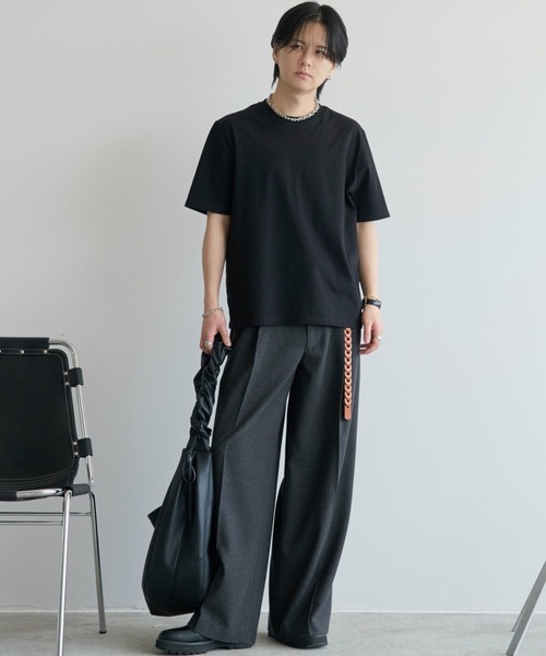 BREEZE TWEED DEEP TUCK BAGGY SLACKS（スラックス）｜WYM LIDNM