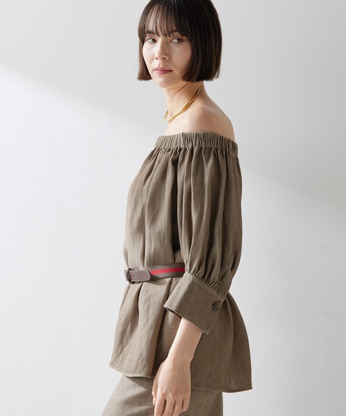 Whim Gazette(ウィムガゼット)の「ツイル顔料染めブラウス(シャツ/ブラウス・レディース・キャメル/モカ・FREE)」の16枚目の写真