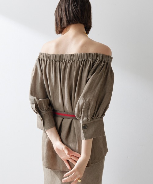 Whim Gazette(ウィムガゼット)の「ツイル顔料染めブラウス(シャツ/ブラウス・レディース・キャメル/モカ・FREE)」の21枚目の写真