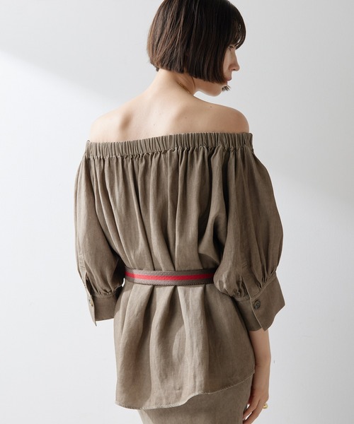 Whim Gazette(ウィムガゼット)の「ツイル顔料染めブラウス(シャツ/ブラウス・レディース・キャメル/モカ・FREE)」の20枚目の写真