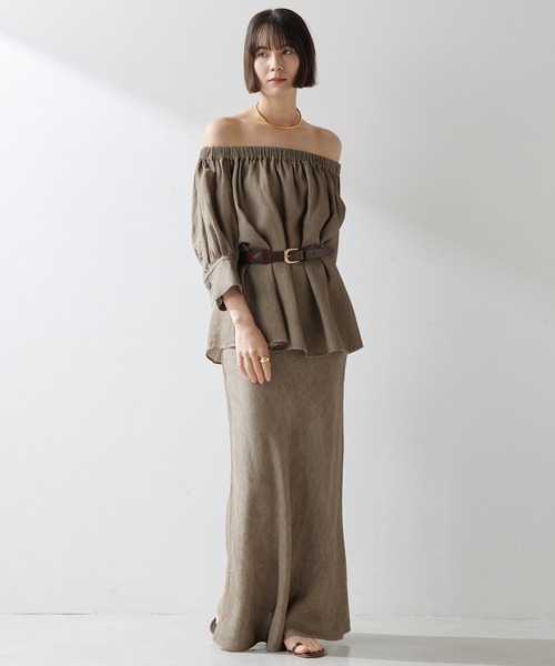 Whim Gazette(ウィムガゼット)の「ツイル顔料染めブラウス(シャツ/ブラウス・レディース・キャメル/モカ・FREE)」の13枚目の写真