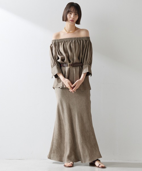 Whim Gazette(ウィムガゼット)の「ツイル顔料染めブラウス(シャツ/ブラウス・レディース・キャメル/モカ・FREE)」の14枚目の写真