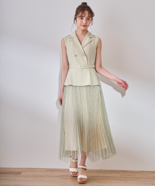 【夏物セール】新品　31 Sons de mode ワンピース 31 Sons de mode ワンピース 2025春夏新作 刺繍ボリューム袖
