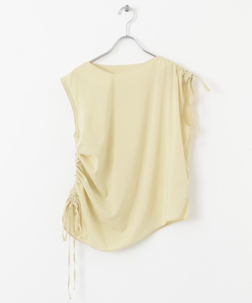 SENSE OF PLACE by URBAN RESEARCH（センスオブプレイスバイアーバンリサーチ）の「アシンメトリーシャーリングトップ（シャツ/ブラウス・レディース・ベージュ/アイボリー/ネイビー・ONE）」の15枚目の写真