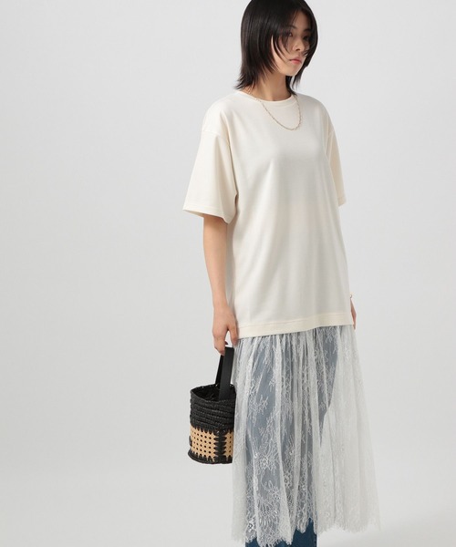 BAYFLOW（ベイフロー）の「[一枚でサマになる]レースドッキングワンピース（ワンピース・レディース・ブラック/ホワイト/イエロー・FREE）」の7枚目の写真