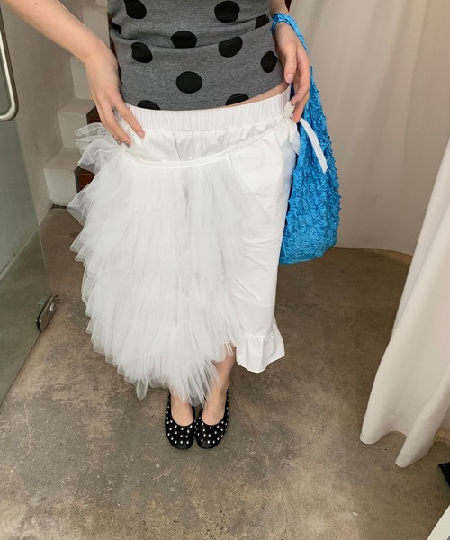 LONSLAN】フリルヘム クロップドパンツ LONW25s044-ファッション通販