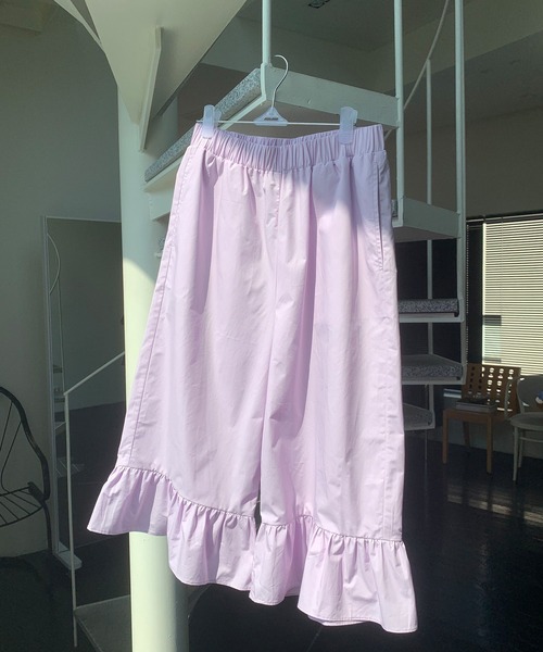 LONSLAN（ロンスラン）の「【LONSLAN】フリルヘム クロップドパンツ LONW25s044（その他パンツ・レディース・ピンク/ホワイト・L/M/S）」の14枚目の写真