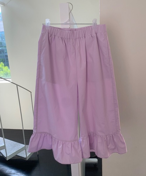 LONSLAN（ロンスラン）の「【LONSLAN】フリルヘム クロップドパンツ LONW25s044（その他パンツ・レディース・ピンク/ホワイト・L/M/S）」の15枚目の写真