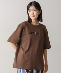 Pretty ブラウン カットソー レディースのTシャツ/カットソー（ブラウン/茶色系・ビジュー
