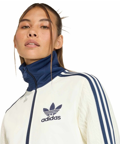 adidas（アディダス）の「adidas KNIT CLASSIC TT / アディダス ニット クラシック トラック トップ（その他トップス・レディース・ホワイト・L/M/S）」の3枚目の写真