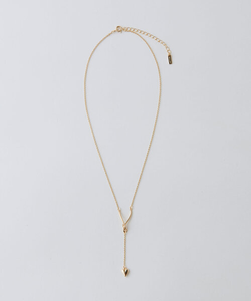 DISCOAT(ディスコート)の「【GOLDY】ドロップハートY字ネックレス(ネックレス・レディース・シルバー/ゴールド・FREE)」の2枚目の写真