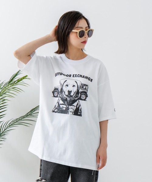 OUTDOOR EXCHANGE(アウトドアエクスチェンジ)の「【OUTDOOR EXCHANGE/アウトドアエクスチェンジ】アニマルプリント クルーネックTシャツ オーバーサイズ(Tシャツ/カットソー・メンズ・ホワイト系その他/ホワイト系その他2・MEDIUM/LARGE)」の17枚目の写真