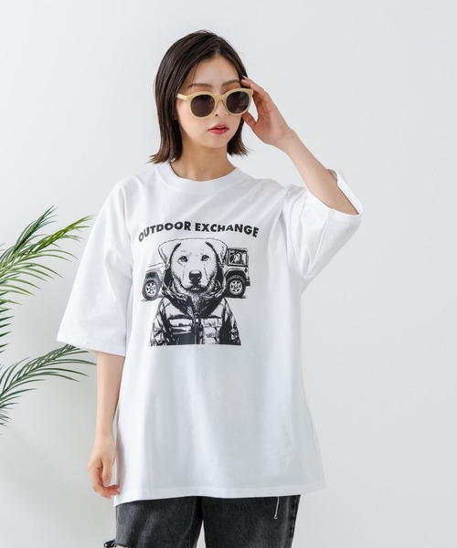 OUTDOOR EXCHANGE(アウトドアエクスチェンジ)の「【OUTDOOR EXCHANGE/アウトドアエクスチェンジ】アニマルプリント クルーネックTシャツ オーバーサイズ(Tシャツ/カットソー・メンズ・ホワイト系その他/ホワイト系その他2・MEDIUM/LARGE)」の18枚目の写真