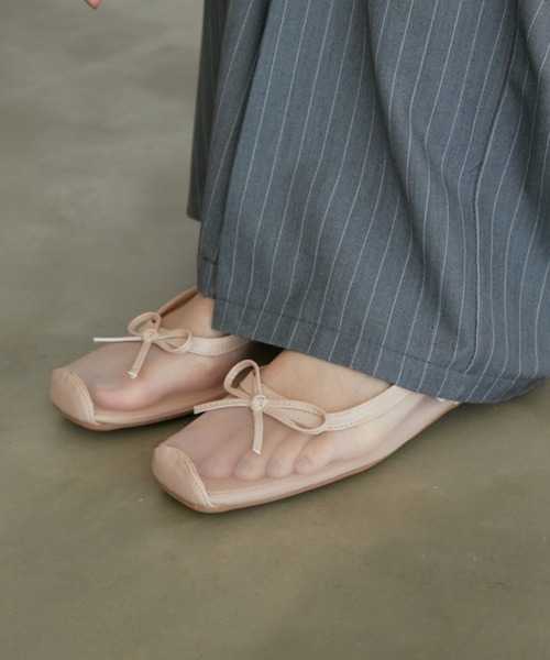 Aunt Marie's（アントマリーズ）の「バックストラップシアーバレエシューズ/バレエコア（バレエシューズ・レディース・ベージュ/ブラック・MEDIUM/SMALL/LARGE）」の12枚目の写真