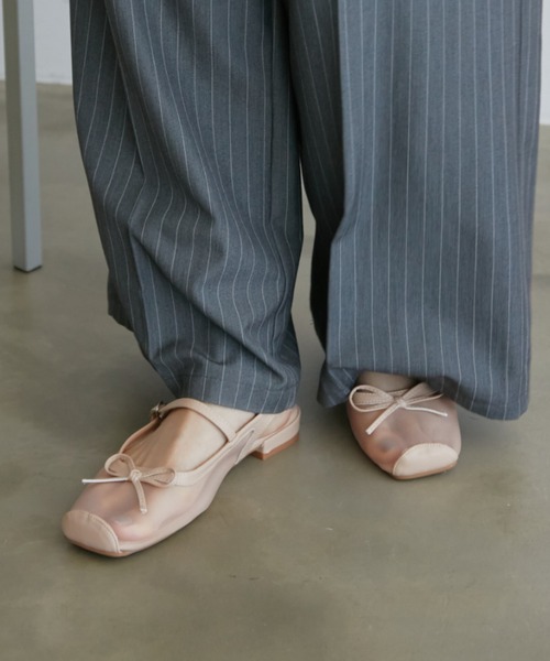 Aunt Marie's（アントマリーズ）の「バックストラップシアーバレエシューズ/バレエコア（バレエシューズ・レディース・ベージュ/ブラック・MEDIUM/SMALL/LARGE）」の15枚目の写真