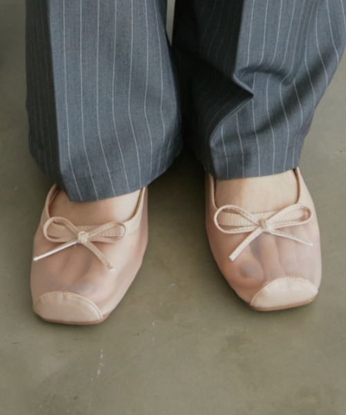 Aunt Marie's（アントマリーズ）の「バックストラップシアーバレエシューズ/バレエコア（バレエシューズ・レディース・ベージュ/ブラック・MEDIUM/SMALL/LARGE）」の16枚目の写真