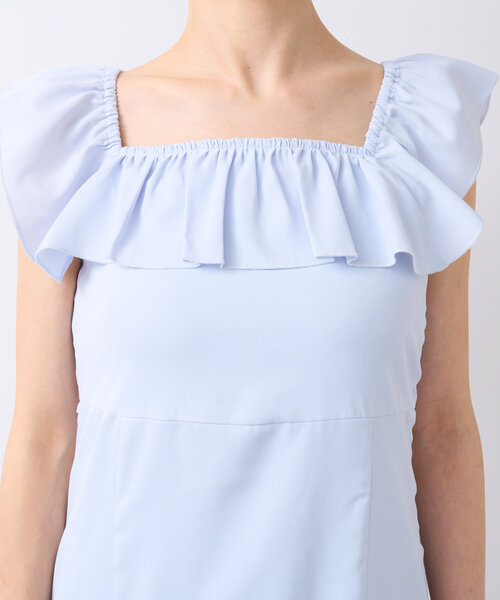 La boutique BonBon（ラブティックボンボン）の「【スタッフmiki監修・3サイズ展開あり】フリルトリムマーメイドワンピース（ワンピース・レディース・ピンク/ホワイト/サックスブルー/ブラック・38/34/36）」の15枚目の写真