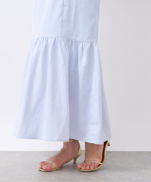 La boutique BonBon（ラブティックボンボン）の「【スタッフmiki監修・3サイズ展開あり】フリルトリムマーメイドワンピース（ワンピース・レディース・ピンク/ホワイト/サックスブルー/ブラック・38/34/36）」の17枚目の写真