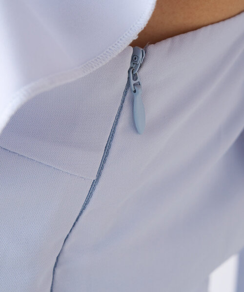 La boutique BonBon（ラブティックボンボン）の「【スタッフmiki監修・3サイズ展開あり】フリルトリムマーメイドワンピース（ワンピース・レディース・ピンク/ホワイト/サックスブルー/ブラック・38/34/36）」の19枚目の写真