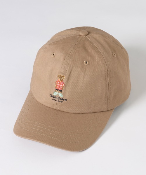 BAYFLOW（ベイフロー）の「【TeddyBear/テディベア】ワンポイント刺繍ツイルCAP（キャップ・メンズ・チャコール/ベージュ/ブルー・FREE）」の3枚目の写真