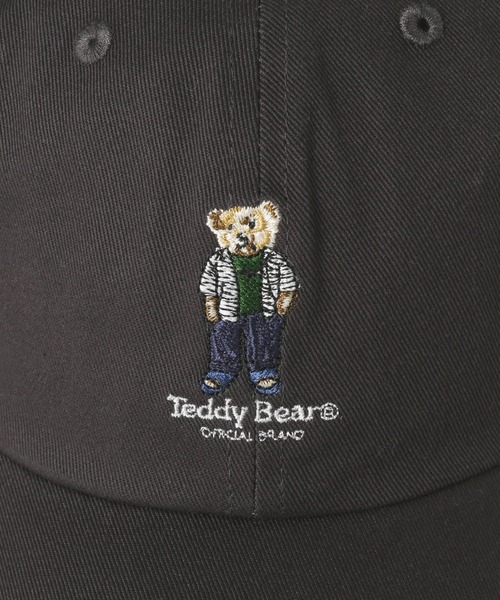 BAYFLOW（ベイフロー）の「【TeddyBear/テディベア】ワンポイント刺繍ツイルCAP（キャップ・メンズ・チャコール/ベージュ/ブルー・FREE）」の5枚目の写真