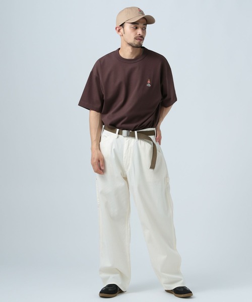 BAYFLOW（ベイフロー）の「【TeddyBear/テディベア】ワンポイント刺繍ツイルCAP（キャップ・メンズ・チャコール/ベージュ/ブルー・FREE）」の6枚目の写真