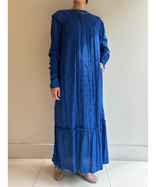 sara mallika（サラ マリカ）の「CITY COLOR GATHER DRESS（ワンピース・レディース・ブルー/ブラック・S/M）」の2枚目の写真