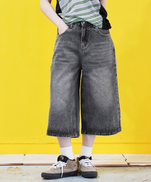 En serio TOKYO(エンソリオトーキョー)の「バギーデニムワイドショートパンツ(デニムパンツ・メンズ・ブラック系その他/ブルー/ブラック/ブルー系その他・MEDIUM/LARGE/X-LARGE)」の6枚目の写真