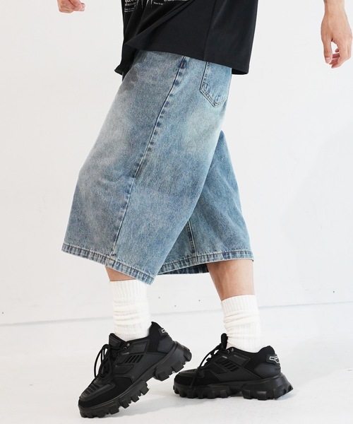 En serio TOKYO(エンソリオトーキョー)の「バギーデニムワイドショートパンツ(デニムパンツ・メンズ・ブラック系その他/ブルー/ブラック/ブルー系その他・MEDIUM/LARGE/X-LARGE)」の11枚目の写真